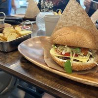 Burger with fries  at Vegan Burger in Dornbirn