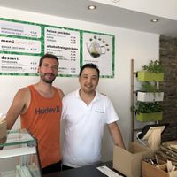 The owner at Vegan Burger in Dornbirn