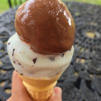 Mint chip & chocolate on a cake cone at Cone Sweet Cone in Gettysburg