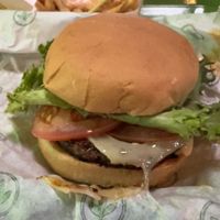 Holy Guacamole Burgerr  at Plant Power Fast Food in Long Beach