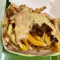 Iconic fries  at Plant Power Fast Food in Long Beach