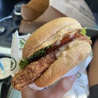 Chicken sandwich  at Plant Power Fast Food in Long Beach