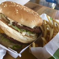 The Big Zac n Fries!!!  at Plant Power Fast Food in Long Beach