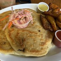 Vegan GF Pupusas & Plantains  at Monse's Pupuseria in Colorado Springs
