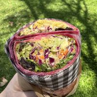 Ready made falafel wrap  at Coffee Society in Rockhampton