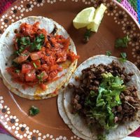 Yummy tacos! at Aguacate Limon in Tulum