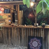 Fresh made ice cream with fruiTs and other nice toppings  at Aguacate Limon in Tulum