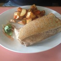 Breakfast burrito with tofu   at The Burrow in Vancouver