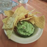 Mock Guac and Chips at The Burrow in Vancouver