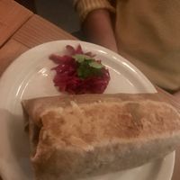 Chipotle tofu burrito  at The Burrow in Vancouver