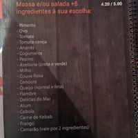 Pasta or salad with the ingredients to choose from at Proveit in Marco De Canaveses