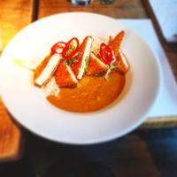 Katsu curry with breaded tofu at The Town Wall in Newcastle Upon Tyne