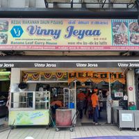 Shop front at Vinny Jeyaa Banana Leaf Curry House in Kuala Lumpur