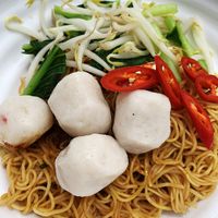 Fishball Noodle at Zi Zai Vegetarian 自在齋 - Circuit Rd in Central Singapore