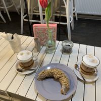 Coffee and a Poznan specialty  at Eat Sweet & Stay Fit in Poznan