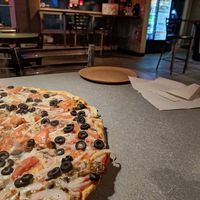 Veg head pizza at Pizza Jerks in Lake George