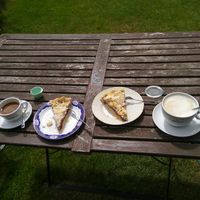 Veganer Kirsch Streuselkuchen at Richardshof in Sankt Peter-ording