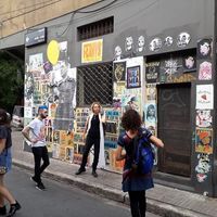 Street art in Palermo, walking at the vegan experience at Florentine Vegan Experiences in Buenos Aires