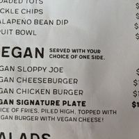 menu at Sloppy Seconds in Virginia Beach
