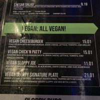 Menu   at Sloppy Seconds in Virginia Beach