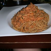 Soya bolognese  at Jazz Caffe Troubadour in Dubrovnik
