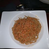 Soya bolognese  at Jazz Caffe Troubadour in Dubrovnik