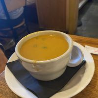 Carrot ginger soup   at East by Southwest in Durango