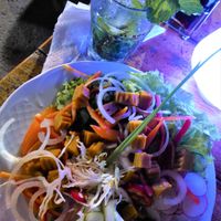Veg and vegan cheese at Jardin del Arte Sano in Vinales