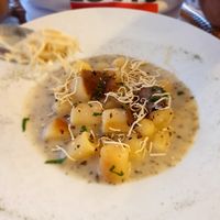 Gnocchi with truffle sauce and smoked tofu at Dalmatino in Hvar