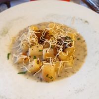 Again Gnocchi with truffle sauce and smoked tofu at Dalmatino in Hvar