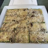 Zucchini Carpaccio with smoked tofu at Dalmatino in Hvar