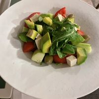 Salad with added flavoured tofu for protein  at Dalmatino in Hvar