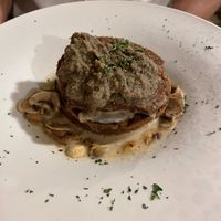 Seitan steak with mushrooms  at Dalmatino in Hvar