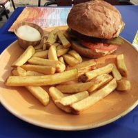 Veganer Burger at Aloha Beach in Velsen Noord