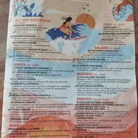 Menu at Aloha Beach in Velsen Noord