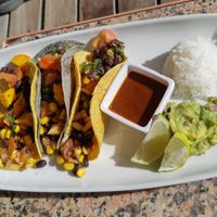 Vegan soft tacos at Aloha Beach in Velsen Noord
