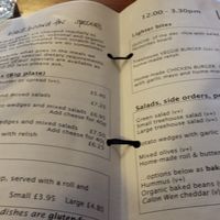 Menu at The Treehouse Restaurant in Aberystwyth