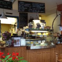 Restaurant counter at The Treehouse Restaurant in Aberystwyth