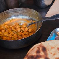 Chapati and channa masala at Bombay Street in Gothenburg