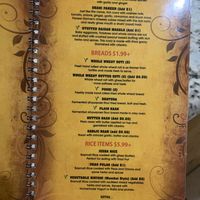 Menu 6 at Mirch Masala in Houston