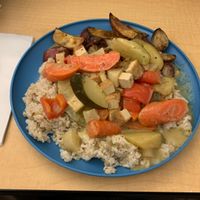 Urban plates catered at our company today. They provided roasted red potatoes with their rice and coconut curry based tofu with veggies. The tofu is organic and it is quite tasty. at Urban Plates in San Diego