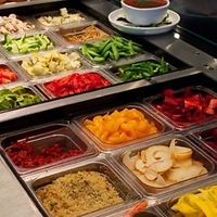 Great selection of veggies for make your own salad at Lettuce in Walnut Creek