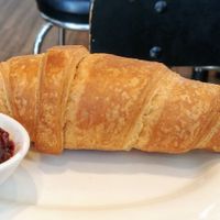 Croissant with jam at Desta in Preston