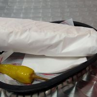 Pre unwrapping at Mr Falafel in West London