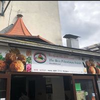 Outside  at Mr Falafel in West London