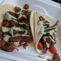 Tacos with vegan pulled pork at Goldfinch in Black Mountain