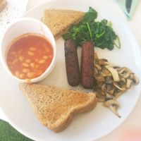 Vegan breakfast (served all day) Sooo good! at Wanderlust Garden in Mallorca