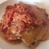 vegan ravioli at Merge in Buffalo