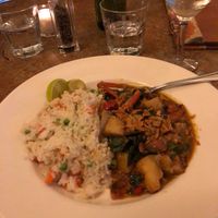 Squash stew with rice. Super Good! at Merge in Buffalo