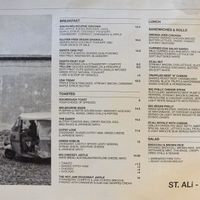 Menu has vegan items marked clearly at MEL - St Ali - T2 in Melbourne Airport